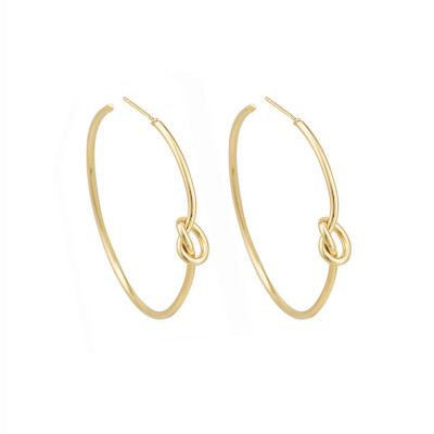 

EK135 New Fashion Knot Hoop Earring Personality Ladys Ear Jewelry Brincos Grandes Fashion Para Mulheres Earrings for Women