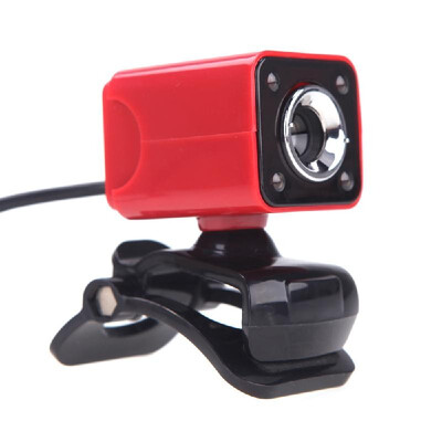 

USB 20 12 Megapixel HD Camera Web Cam with MIC Clip-on Night Vision 360 Degree for Desktop Skype Computer PC Laptop Red Shell