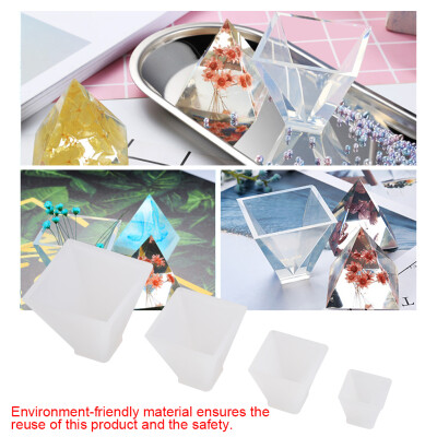 

Greensen 4Pcs DIY Irregular Pyramid Shaped White Silicone Mold Craft for Cake Decoration