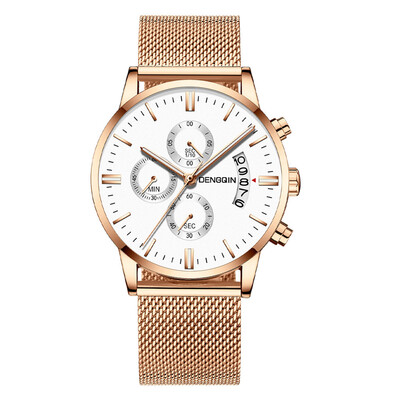 

Gobestart Luxury Watches Quartz Watch Stainless Steel Dial Casual Bracele Watch