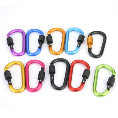 

Greensen 10PCS Aluminium Alloy Outdoor Safe Quickdraw Carabiner with Locks for Climbing 10-Colors