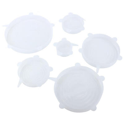 

Greensen Six-Piece Silicone Fresh Cover Fresh Keeping Silicone Lids Cap Kitchen Accessories Blue