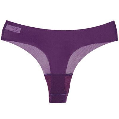 

Fashionable sexy low waist seamless underwear with mesh transparent underwear