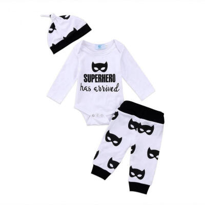 

Lovely Toddler Baby Romper Jumpsuit Long Pants Batman Cotton Outfits Clothes Set