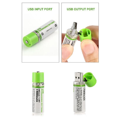 

2PCS 12V AA 1450mAh USB Rechargeable Battery Ni-MH Charging Battery Pre-charged for toy Remote Control Computer Mouse Alarm