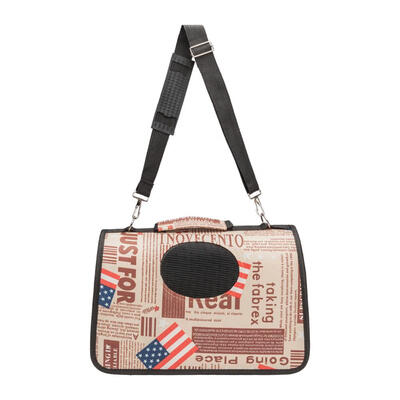

Handbag Carrier Comfort Pet Dog Travel Carry Bag Brown Flag Pattern