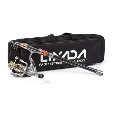 

Lixada Telescopic Fishing Rod&Reel Combo Full Kit Carbon Fiber Fishing Rod Pole Spinning Fishing Reel Fishing Tackle Carri