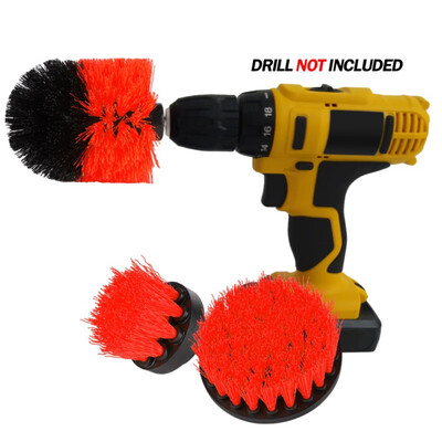 

Multi-purpose Plastic Wire Power Tool Cleaning Brush Scrubber Cleaning Three-piece Set For Cleaning Pool Tile Floor Tile Ceramic