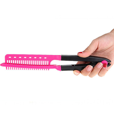 

〖Follure〗Hair Straightener Hair Dress Styling V Shape Comb DIY Salon Hairdressing