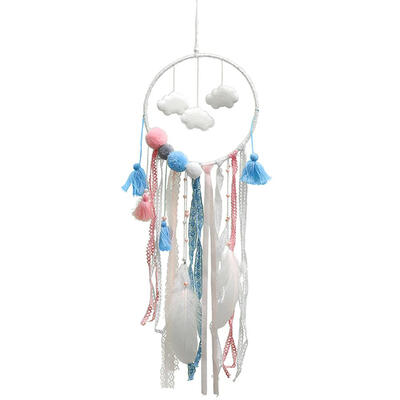 

Clouds Feather Dream Catcher Net Beads Dreamcatcher Home Car Hanging Decor