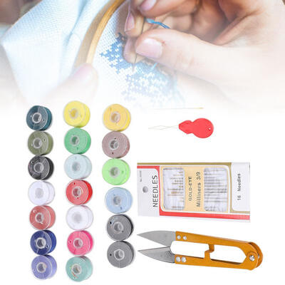 

Greensen Portable Outdoor Travel Home Sewing Kit Measure Scissor Thread Needle Set with Storage Box