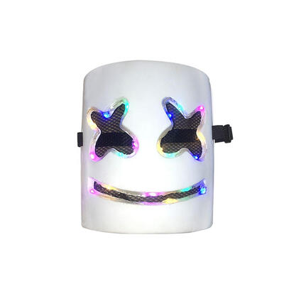 

7-Color LED DJ Mask with Elastic Band EVA Helmet Cosplay Costume Bar Party Props Full Head Covered