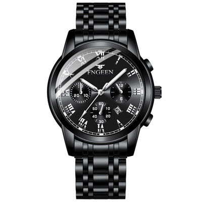 

Gobestart New Luxury Men Fashion Stainless Steel Calendar Multi Needle Sports Quartz Watch