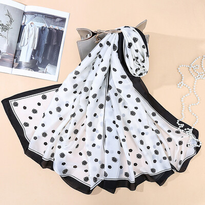 

Spring&summer new camellia silk scarf simulation silk scarf shawl beach towel wild dual-use one generation hair SK016