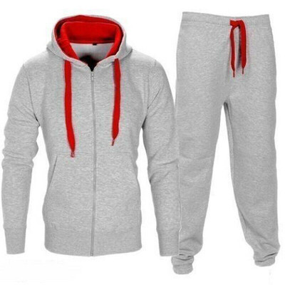 

Men Tracksuit Sports Suit Set Outwear Sweat HoodieTOP & BOTTOMS Joggers GYM Set