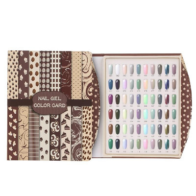 

120 Colors False Nail Color Book Display Nail Art Gel Polish Color Card Nail Color Chart Palette Manicure Tool