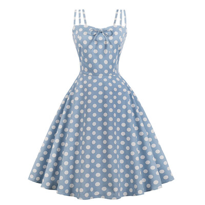 

Plus Size Belt Wave Point of Printing Dress