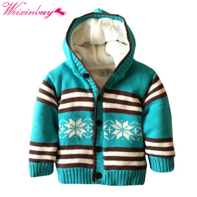 

Cotton plus velvet thick sweater Hooded jacket Newborn Boys Girls Climbing Clothes Christmas Deer Hooded Outwear