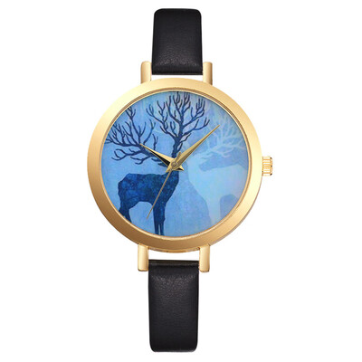 

Lvpai Relojes Mujer Watch Women Female Hour Fashion Deer Pattern Women Watches PU Leather Quartz Watch Montre Femme Ladies 233