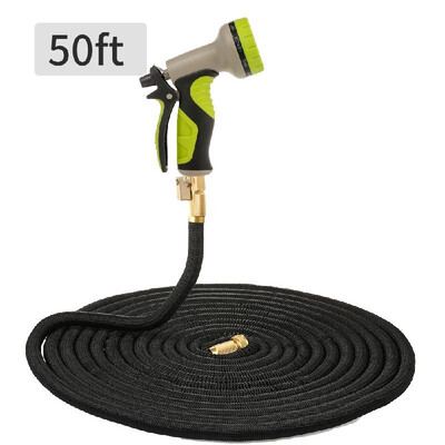 

50ft Garden Hose Lightweight Expandable Water Hose With Triple Latex Core 34" Solid Brass Fittings Flexible No-link Watering Hose