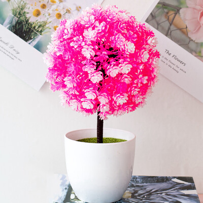 

Artificial Simulation Bonsai Flower Ball Pot Fake Potted Plant Home Table Decor