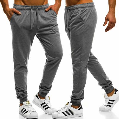 

Mens Track Pants Casual Sport Gym Jogging Jogger Pencil Pants Trousers Slacks