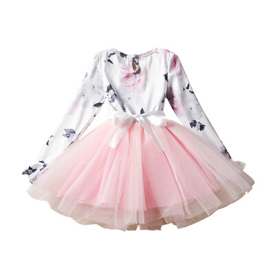 

Autumn Winter Girls Dress Digital Pattern Princess Mesh TuTu Skirt Cute Gril Skirt