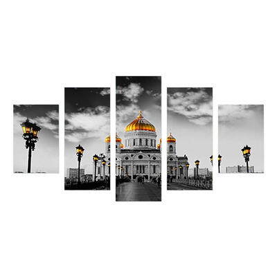 

5 Piece HD Printed Canvas Paintings Construction Frameless Wall Art Picture