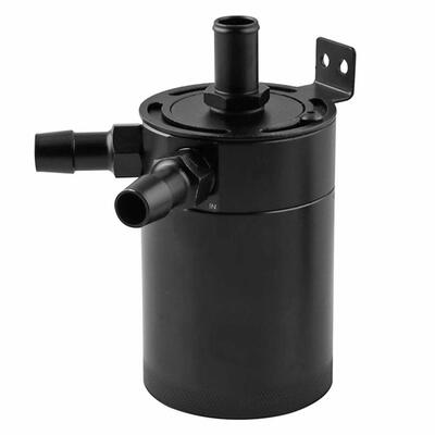 

Universal Aluminum Baffled Oil Catch Can Tank Oil Separator with Filter
