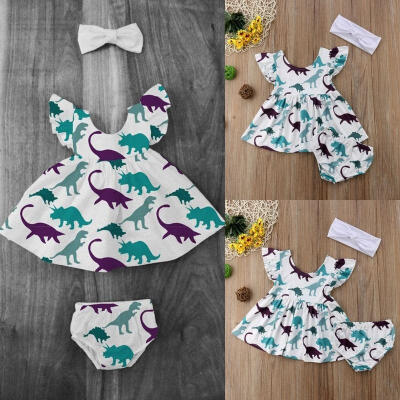 

3PCS Newborn Infant Baby Girl Outfits Clothes Set Romper BodysuitPants Leggings