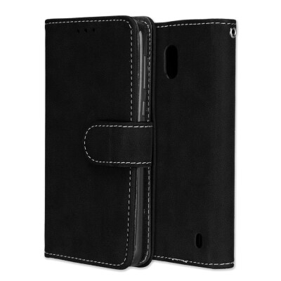 

MOONCASE Nokia 2 Vintage Scrub 3 Card Case - Black