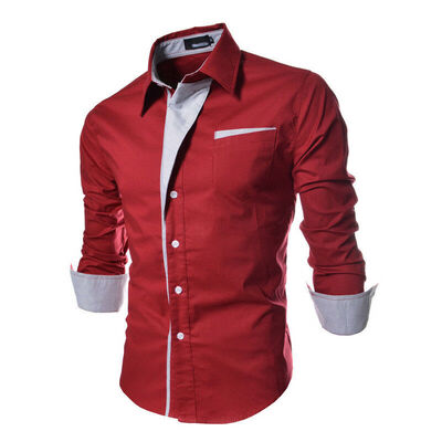 

Mens Luxury Casual Formal Shirt Long Sleeve Slim Fit Business Dress Shirts Tops