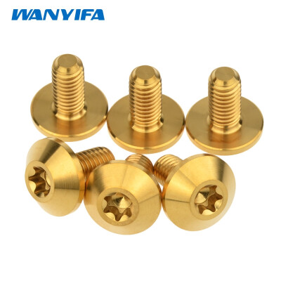 

Wanyifa M6x12mm Titanium Bolts Screws Button Torx Head Bicycle Motorcycle Disc Brake pack of 6