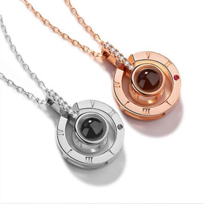 

Women Lady Silver Pendant Necklace Romantic Necklace Gold Birthday Gift