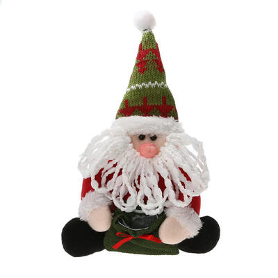 

Christmas Decor Santa Claus Snowman Holding Sweet Bag Christmas Gifts Toys