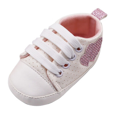 

Baby Girls Breathable Heart Pattern Anti-Slip Shoes Sneakers Soft Soled Walking Shoes First Walkers