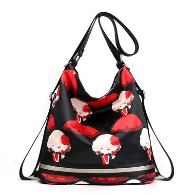 

Multifunctional one-shoulder two-shoulder backpack Nylon Oxford fashion ladys light canvas bag