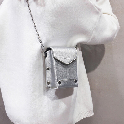 

French small bag female 2019 new wild girl chain Messenger bag simple casual texture shoulder bag tide