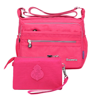 

Tailored Women Nylon Shoulder Bag Waterproof Elegant Daily Shopping Handbag Two-piece Set