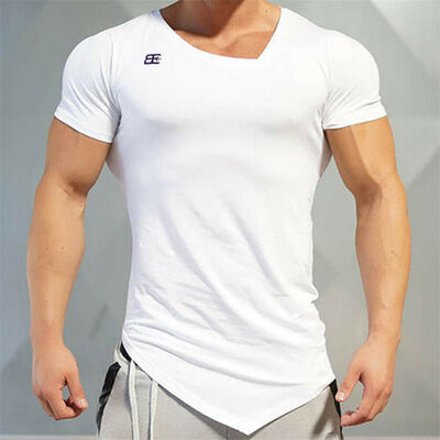 

Mens Slim Fit V Neck Short Sleeve Muscle Tee Shirts Casual T-shirt Tops Blouse T