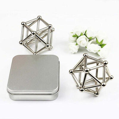 

63PCSBox Magnetic Building Blocks Magnet Rod Ball Stacking Set For Kids