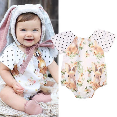 

Adorbale Kids Baby Girls Bunny Romper Bodysuit Jumpsuit Outfits Sunsuit Clothes