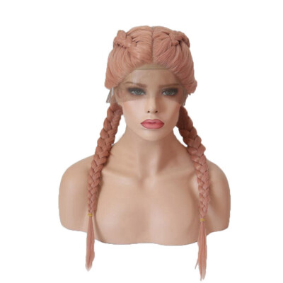 

〖Follure〗Synthetic Baby Hair Braided Double Lace Front Wig Long Fahion Sexy Ombre Wigs