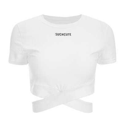 

Nomeni Sexy Women Strappy Short Sleeve Pure Color Top Fashion T Shirt Ladies Blouse