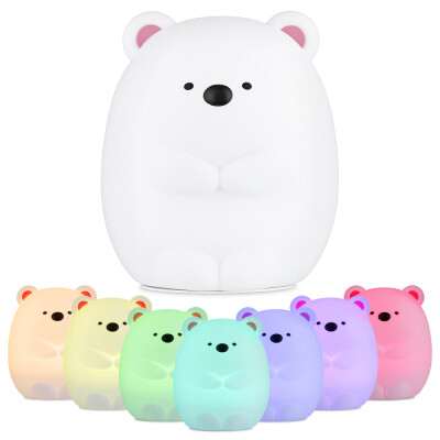 

JM - 03 LED Rechargeable Silicone Bear Night Light Tap Control for Bedroom Living Room