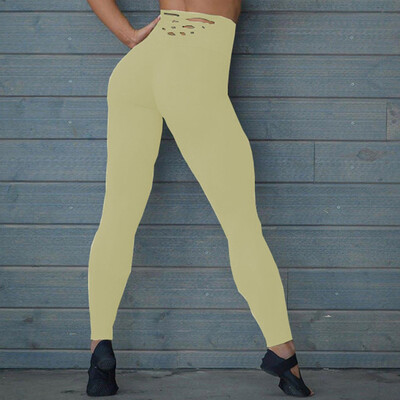 

Ladies Eamless Hip-lifting Exercise Trouser With Hollow Tight Running Yoga Pants