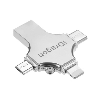 

USB20 128G OTG 4-In-1 Type-C Thumb Drive Flash Drive Memory Stick For AndroidiPhonePCs