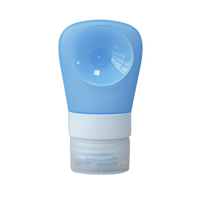 

〖Follure〗Travel Packing Silicone Press Bottles Set Lotion Shampoo Bath Container Blue