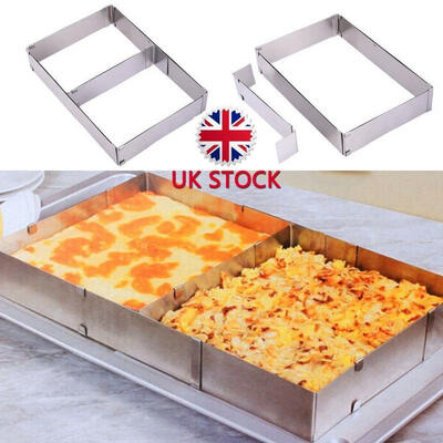 

Adjustable Mousse Cake Ring Baking Mold Square Shape Cookie Bakeware Cutters
