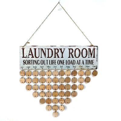 

Wooden Calendar Board Sign Family Celebration&Birthday Reminder DIY Wooden Craft for Home Decoration